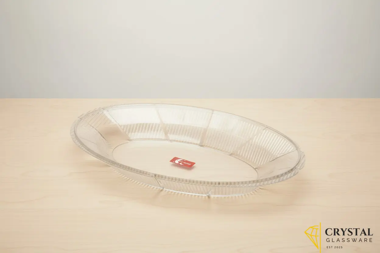 Green apple 2-piece medium size Glass serving dish